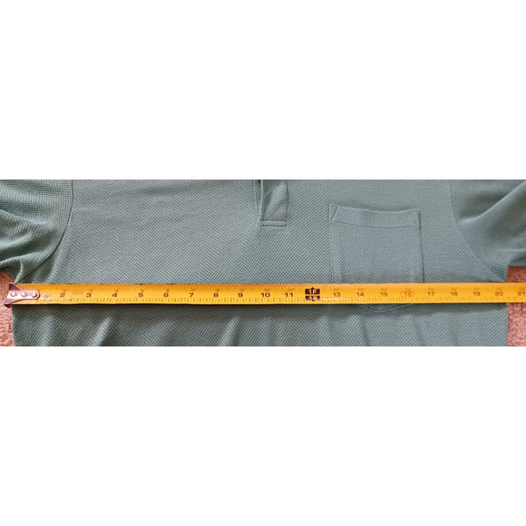 Mack Weldon Micro Mesh Green Pocket Polo Short Sleeve Men’s Size L Large - Picture 5 of 5